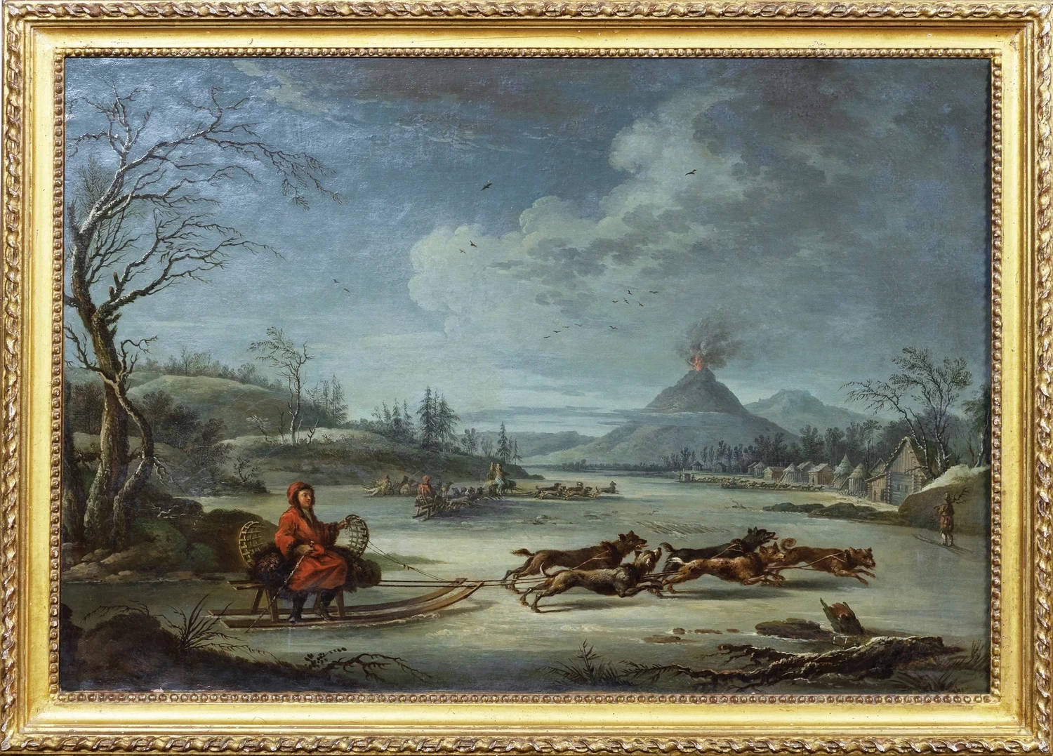 La montagna ardente a nord del porto di San Pietro e Paolo chiamata Awachinsky
